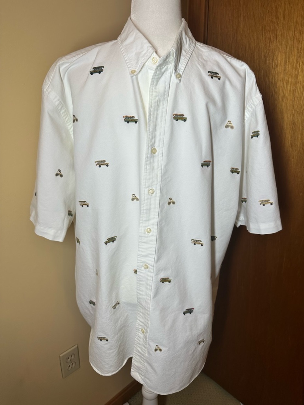 Polo Ralph Lauren Big & Tall 2XB Embroidered Woodie Station Wagon Prep Shirt